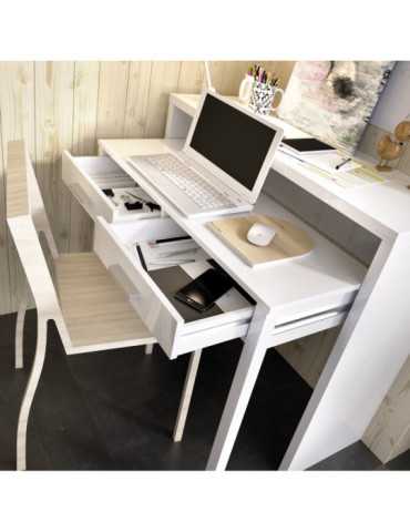 Consola oficina SEVEN DEKIT extensible b. brillo 2