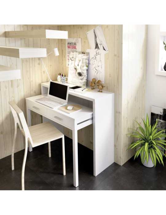 Consola oficina SEVEN DEKIT extensible b. brillo