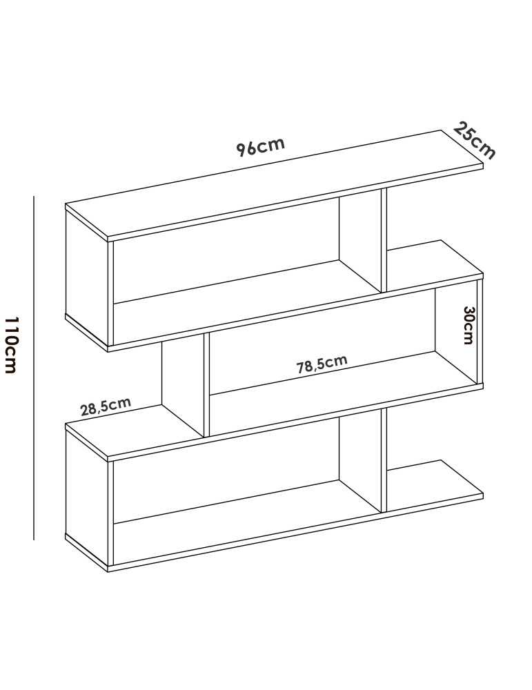 Mueble estanteria LIS BAJA DEKIT baja b. brillo