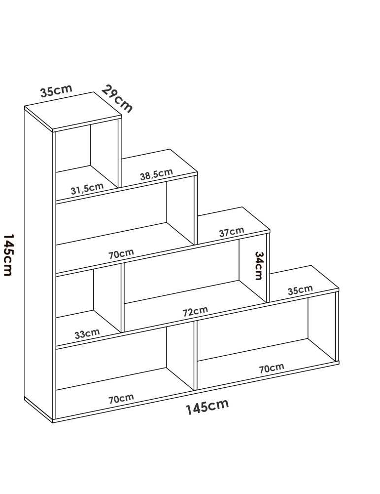 Mueble estanteria TEN DEKIT b. brillo