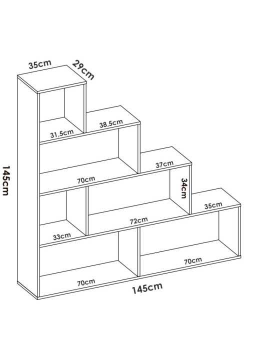 Mueble estanteria TEN DEKIT natural