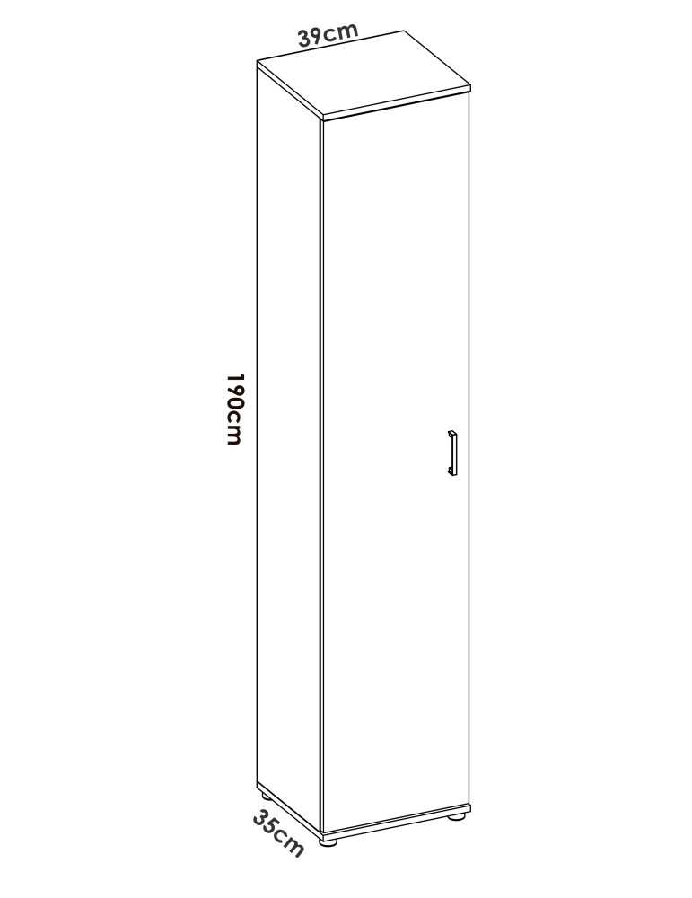 Armario multiuso FIT DEKIT 1 puerta blanco