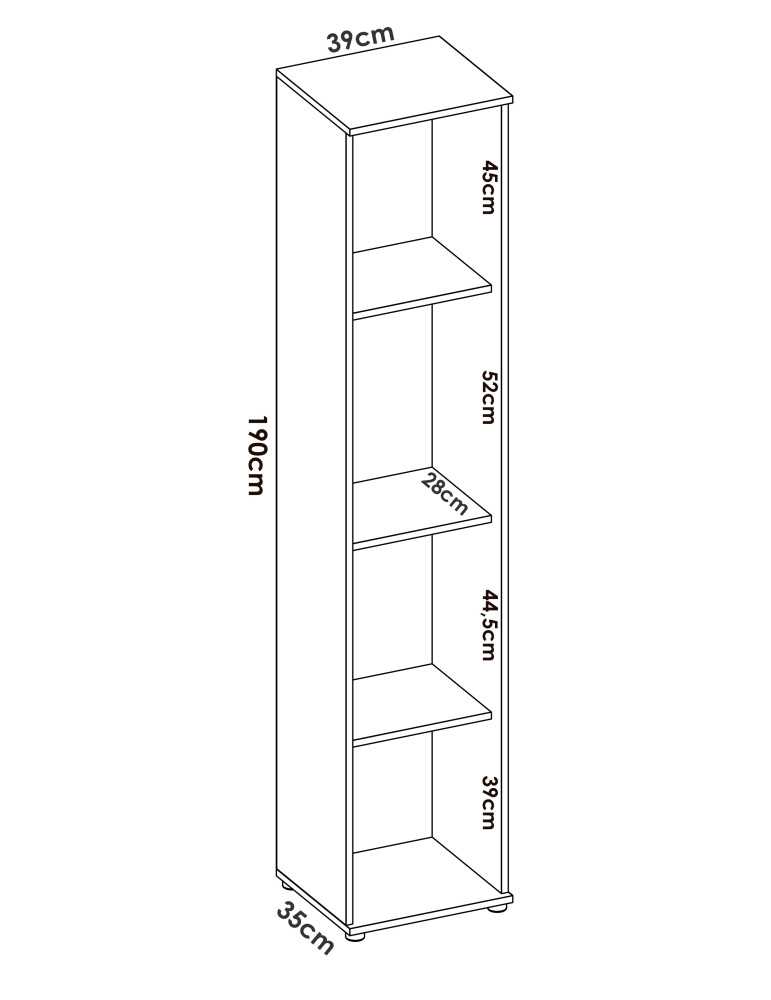Armario multiuso FIT DEKIT 1 puerta blanco
