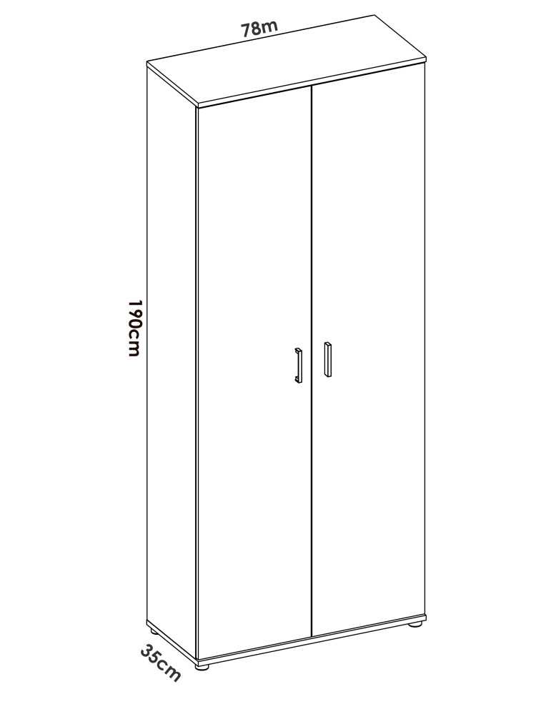 Armario multiuso FIT DEKIT 2 puertas escobero blanco