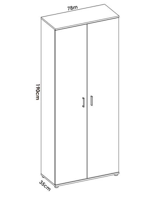 Armario multiuso FIT DEKIT 2 puertas escobero blanco