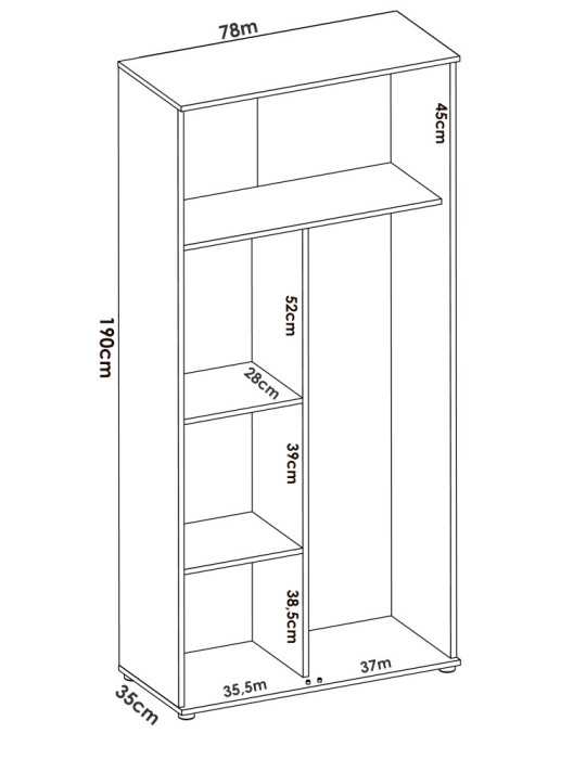 Armario multiuso FIT DEKIT 2 puertas escobero blanco