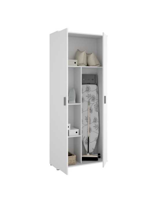 Armario multiuso FIT DEKIT 2 puertas escobero blanco
