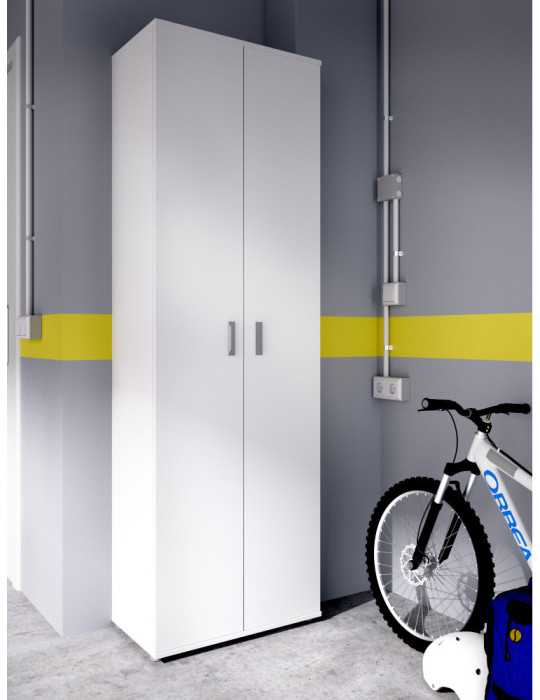 Armario multiuso FIT DEKIT 2 puertas 3 estanteria blanco