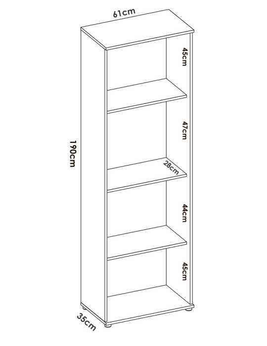 Armario multiuso FIT DEKIT 2 puertas 3 estanteria blanco