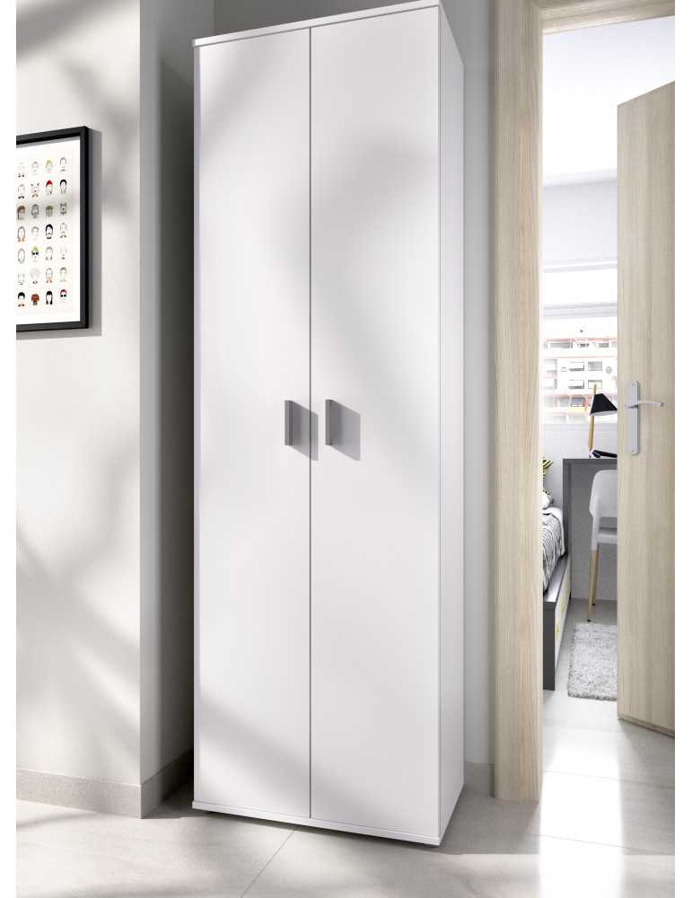Armario multiuso FIT DEKIT 6 estantes + 2 puertas blanco