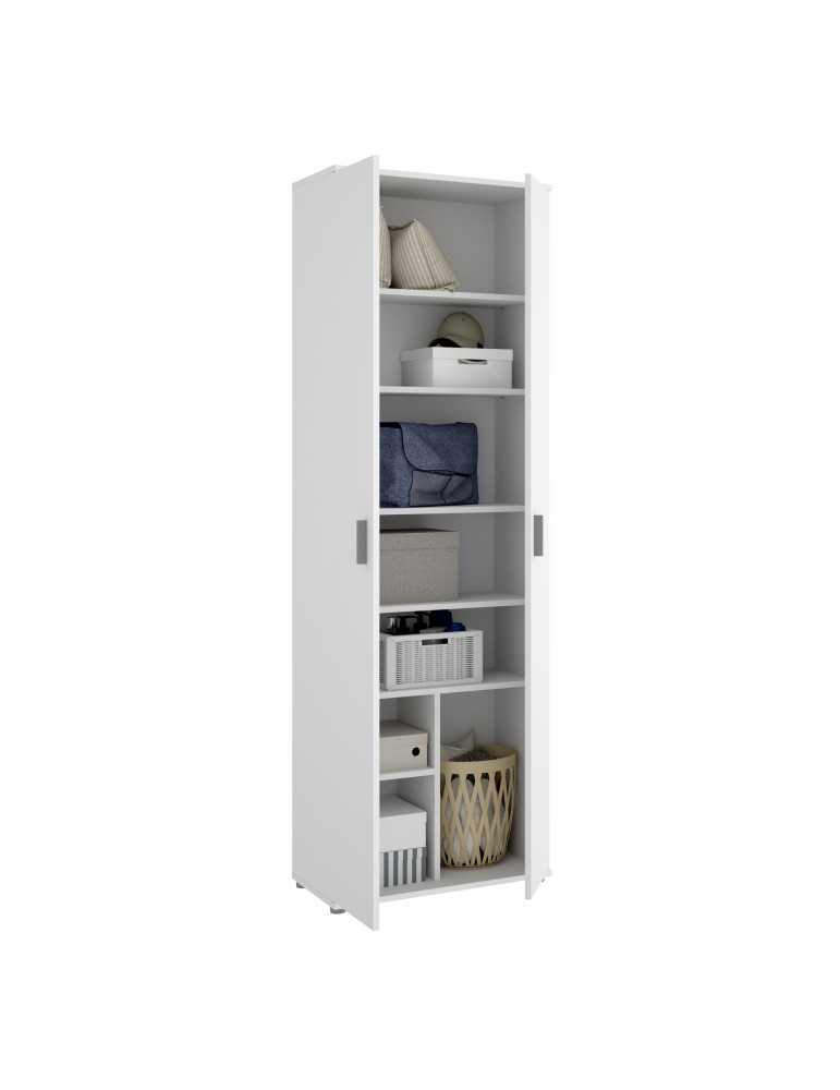 Armario multiuso FIT DEKIT 6 estantes + 2 puertas blanco