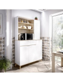 Mueble auxiliar WOK DEKIT blanco / natural