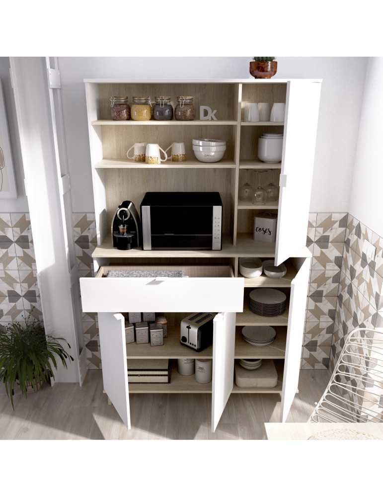 Mueble auxiliar WOK DEKIT blanco / natural
