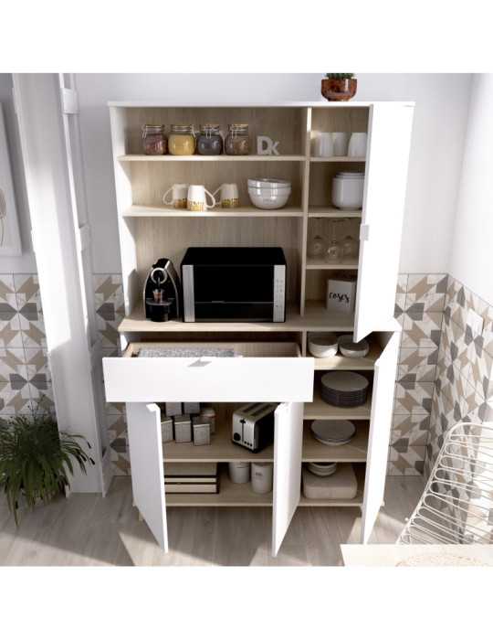 Mueble auxiliar WOK DEKIT blanco / natural