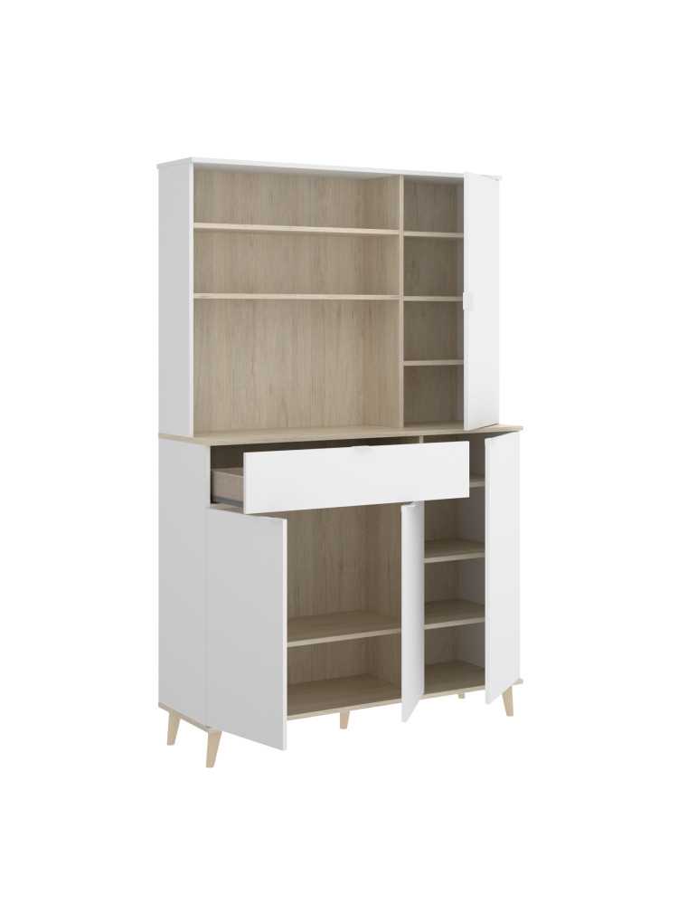 Mueble auxiliar WOK DEKIT blanco / natural