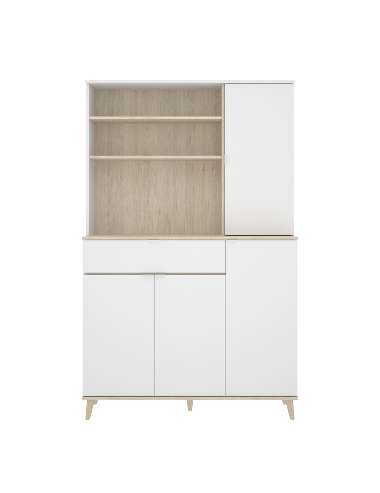 Mueble auxiliar WOK DEKIT blanco / natural