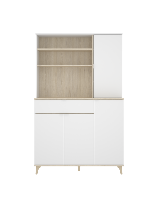 Mueble auxiliar WOK DEKIT blanco / natural