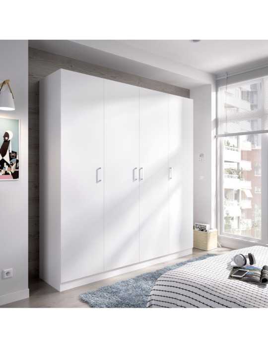 Armario vestidor dormitorio MAXI DEKIT 4 puertas blanco