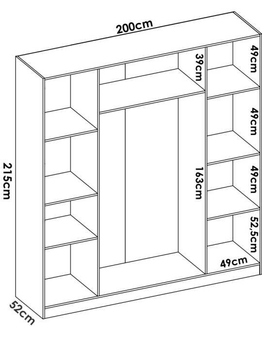 Armario vestidor dormitorio MAXI DEKIT 4 puertas blanco