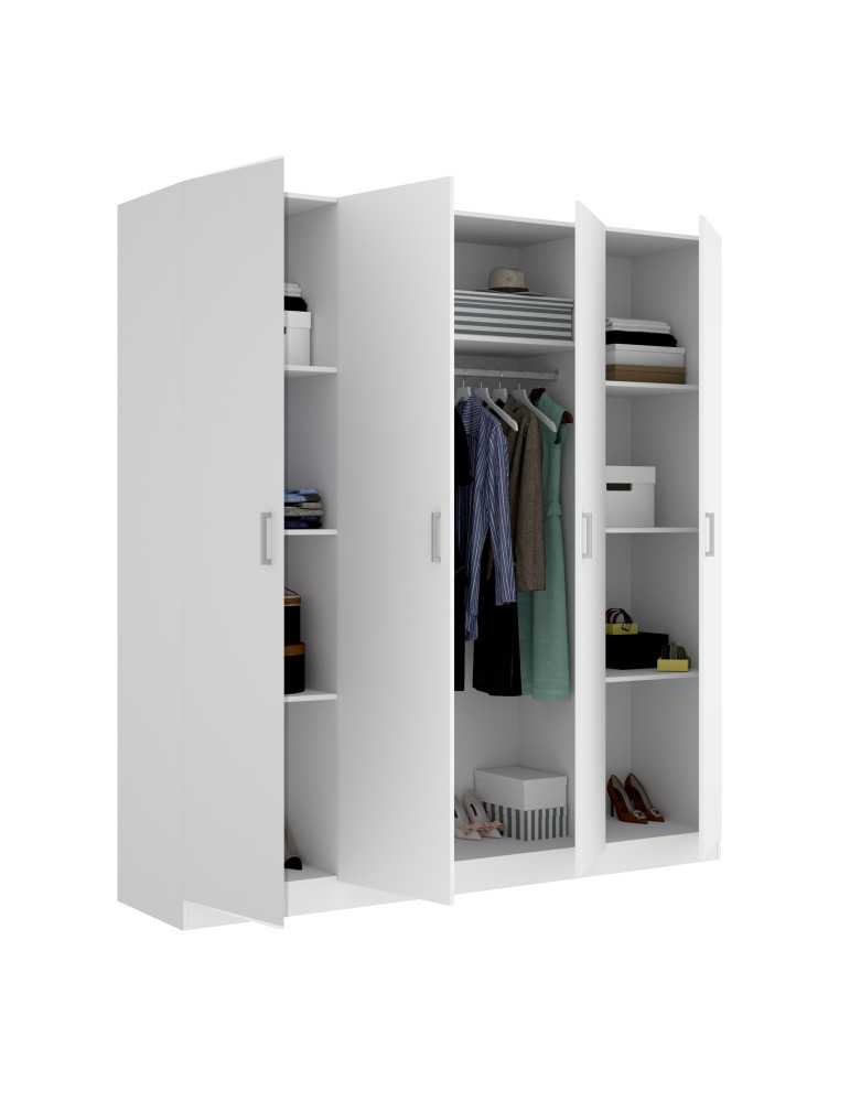 Armario vestidor dormitorio MAXI DEKIT 4 puertas blanco