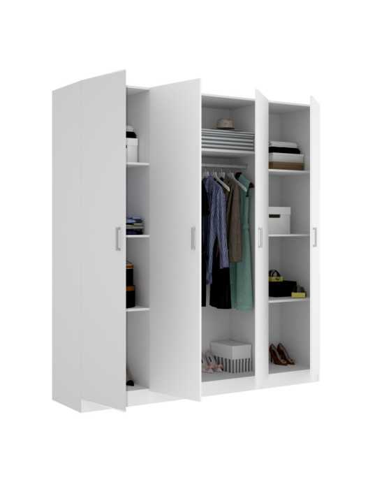 Armario vestidor dormitorio MAXI DEKIT 4 puertas blanco