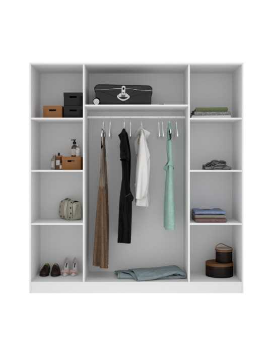 Armario vestidor dormitorio MAXI DEKIT 4 puertas blanco