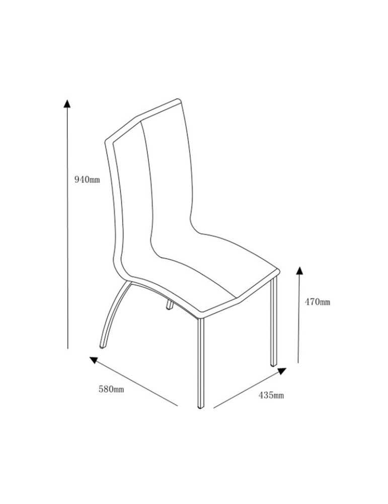 Pack de 4 sillas de comedor estilo Contemporáneo Modelo Marian color blanco