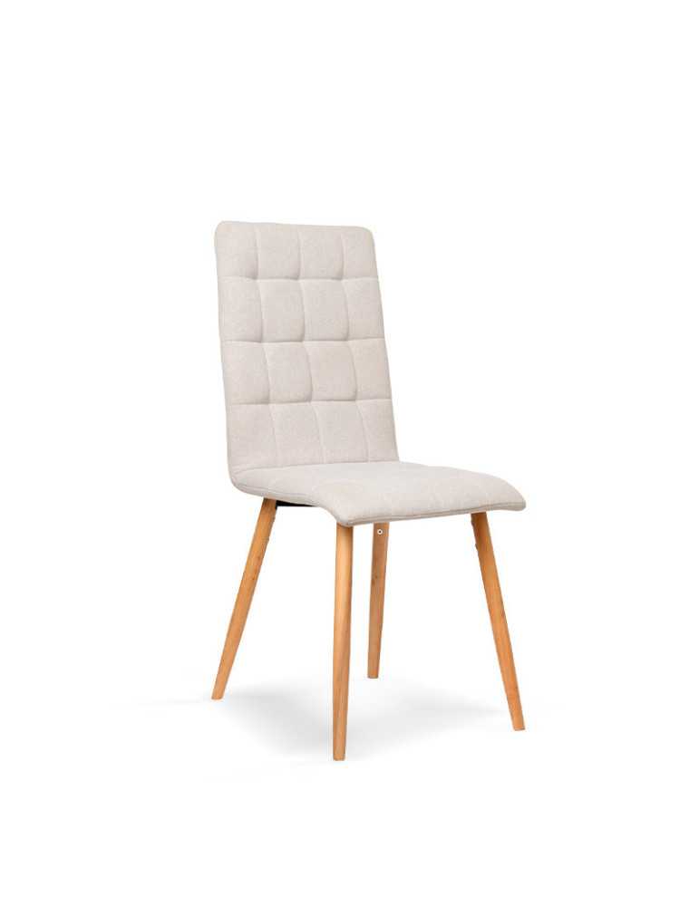 Pack de 2 sillas de comedor estilo Contemporáneo Modelo Nadia color beige arena