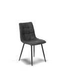 Pack de 4 sillas de comedor estilo Industrial Modelo Ivy color gris pizarra