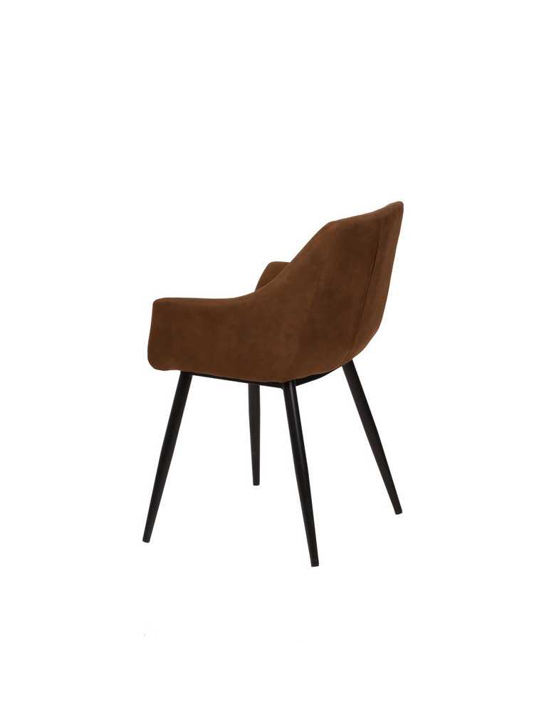 Pack de 2 sillas de comedor estilo industrial Modelo Renata color marrón avellana