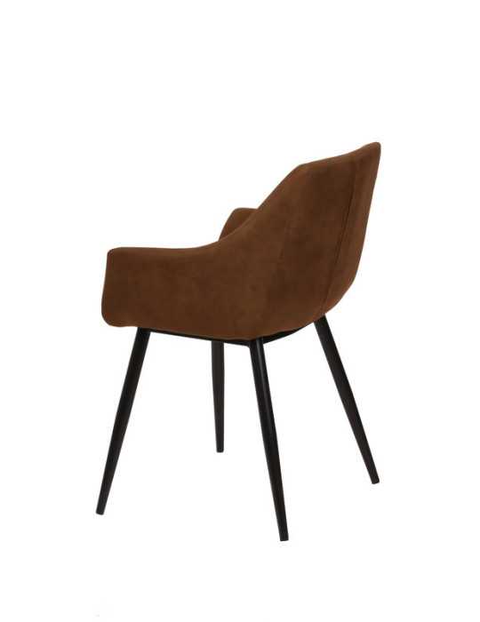 Pack de 2 sillas de comedor estilo industrial Modelo Renata color marrón avellana