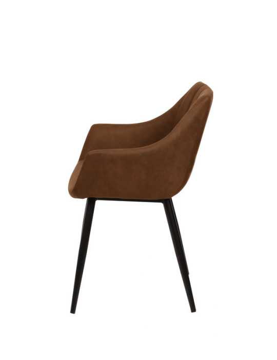 Pack de 2 sillas de comedor estilo industrial Modelo Renata color marrón avellana