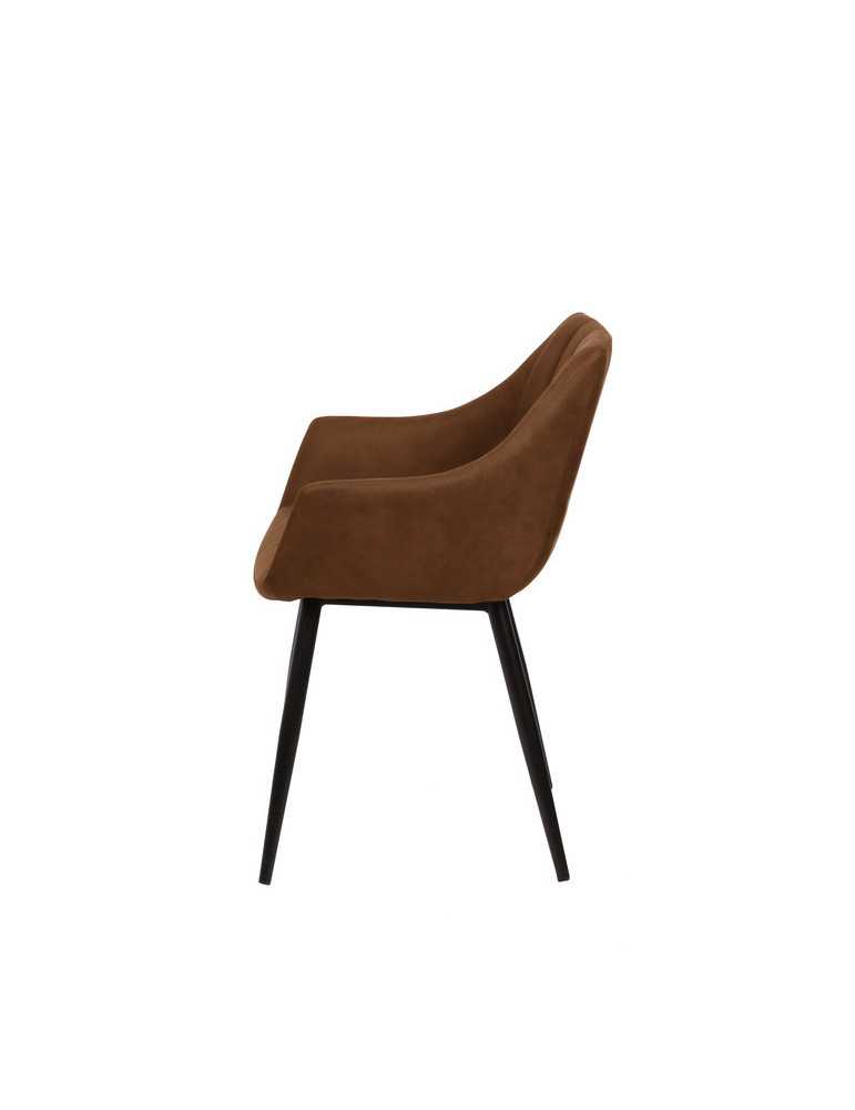 Pack de 2 sillas de comedor estilo industrial Modelo Renata color marrón avellana