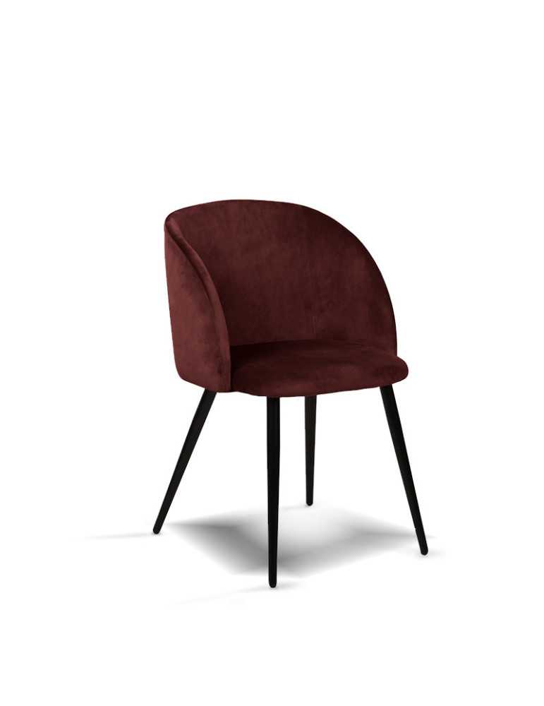 Pack de 2 sillas de comedor estilo Vintage Modelo Keren color granate