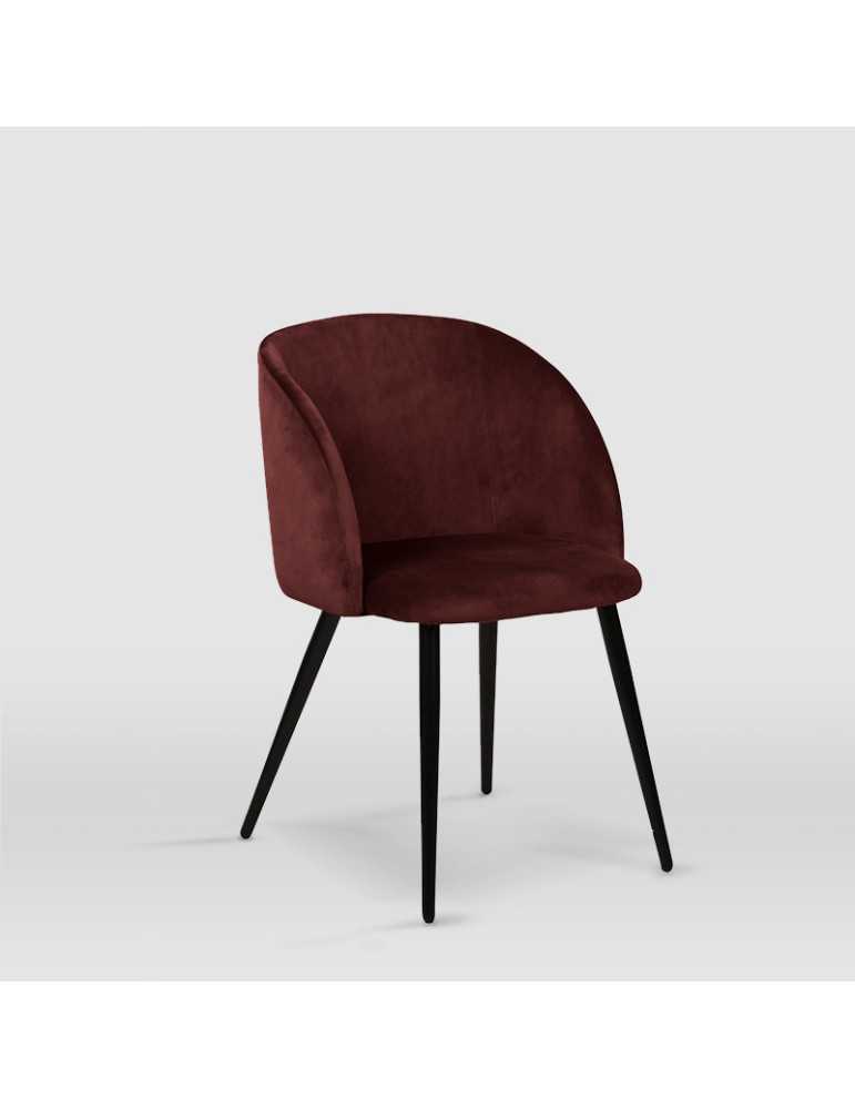 Pack de 2 sillas de comedor estilo Vintage Modelo Keren color granate