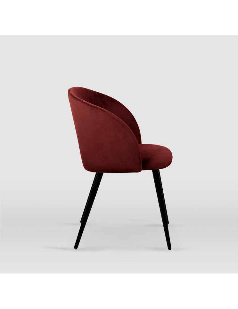 Pack de 2 sillas de comedor estilo Vintage Modelo Keren color granate