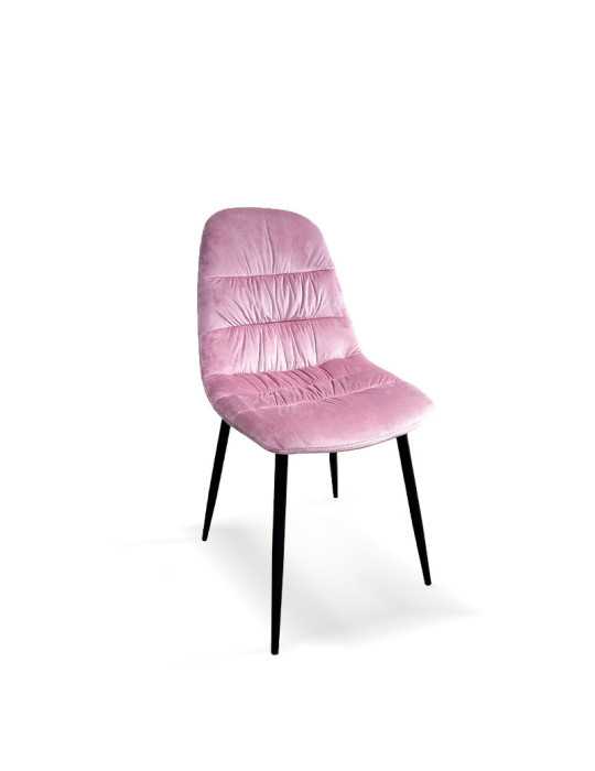 Pack de 4 sillas de comedor estilo Vintage Modelo Wei color rosa