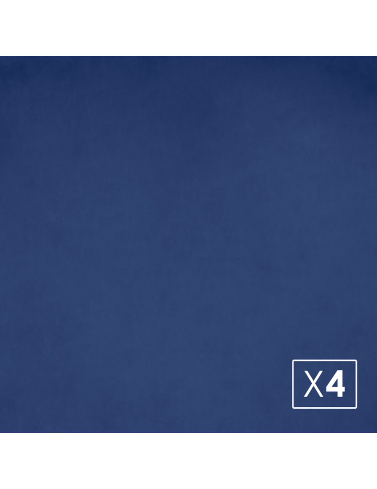 Pack de 4 sillas de comedor estilo Vintage Modelo Mercedes color azul índigo