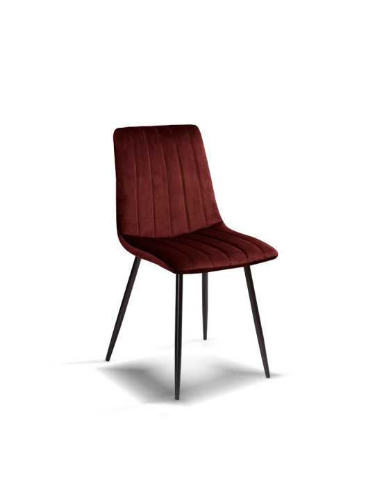 Pack de 4 sillas de comedor estilo Vintage Modelo Iria color granate