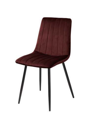 Pack de 4 sillas de comedor estilo Vintage Modelo Iria color granate 2
