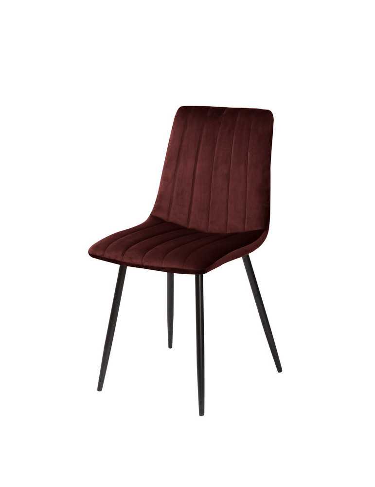 Pack de 4 sillas de comedor estilo Vintage Modelo Iria color granate