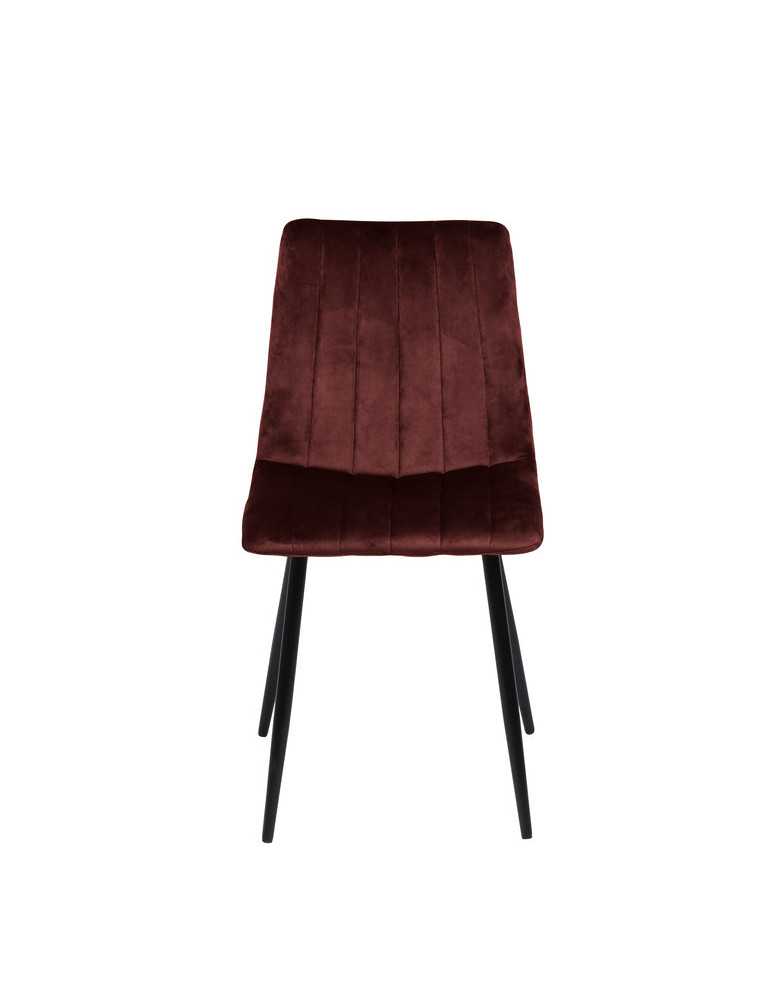 Pack de 4 sillas de comedor estilo Vintage Modelo Iria color granate