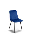 Pack de 4 sillas de comedor estilo Vintage Modelo Iria color azul índigo