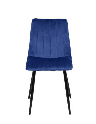 Pack de 4 sillas de comedor estilo Vintage Modelo Iria color azul índigo 2