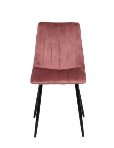 Pack de 4 sillas de comedor estilo Vintage Modelo Iria color rosa maquillaje 2