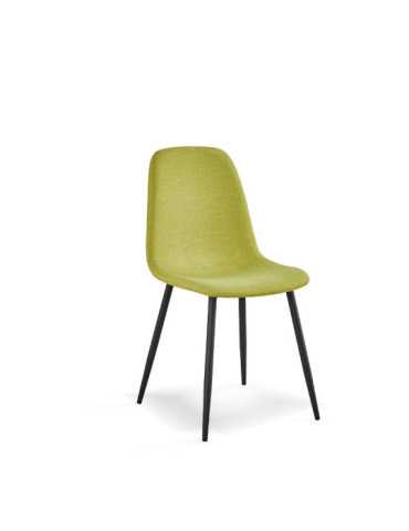 Pack de 4 sillas de comedor estilo nórdico Modelo Margot color verde lima