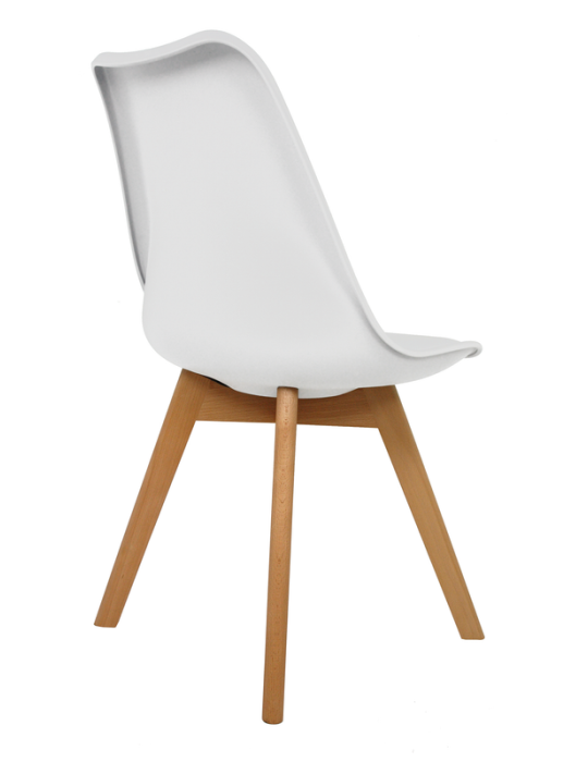 Pack de 4 Sillas de salón Modelo Dana color blanco