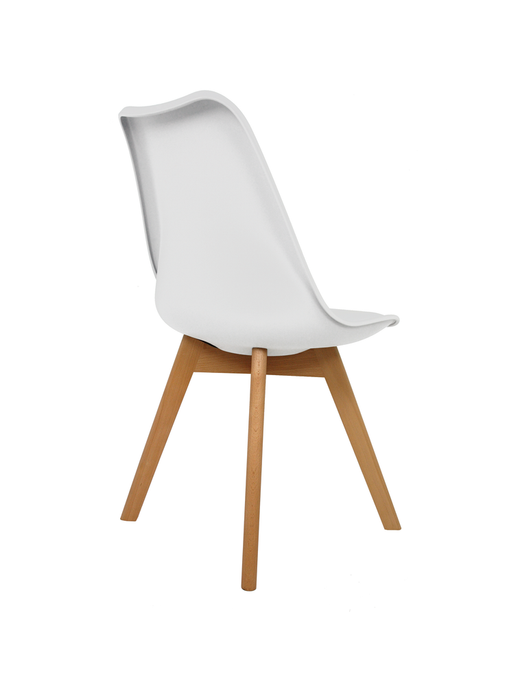 Pack de 4 Sillas de salón Modelo Dana color blanco