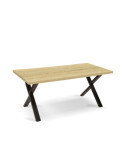 Mesa de comedor estilo Industrial Modelo Cárite color haya