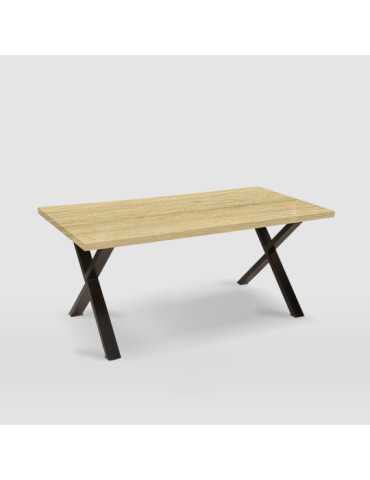 Mesa de comedor estilo Industrial Modelo Cárite color haya 2